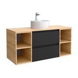 Meuble de Salle de Bain Salgar Bequia Noir Mat