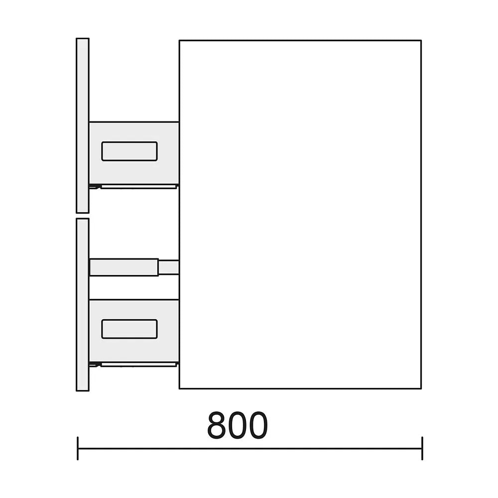 Mueble de Baño Suspendido con Lavabo y 2 Cajones Salgar Spirit 90 cm Pino Bahía - Vista 17