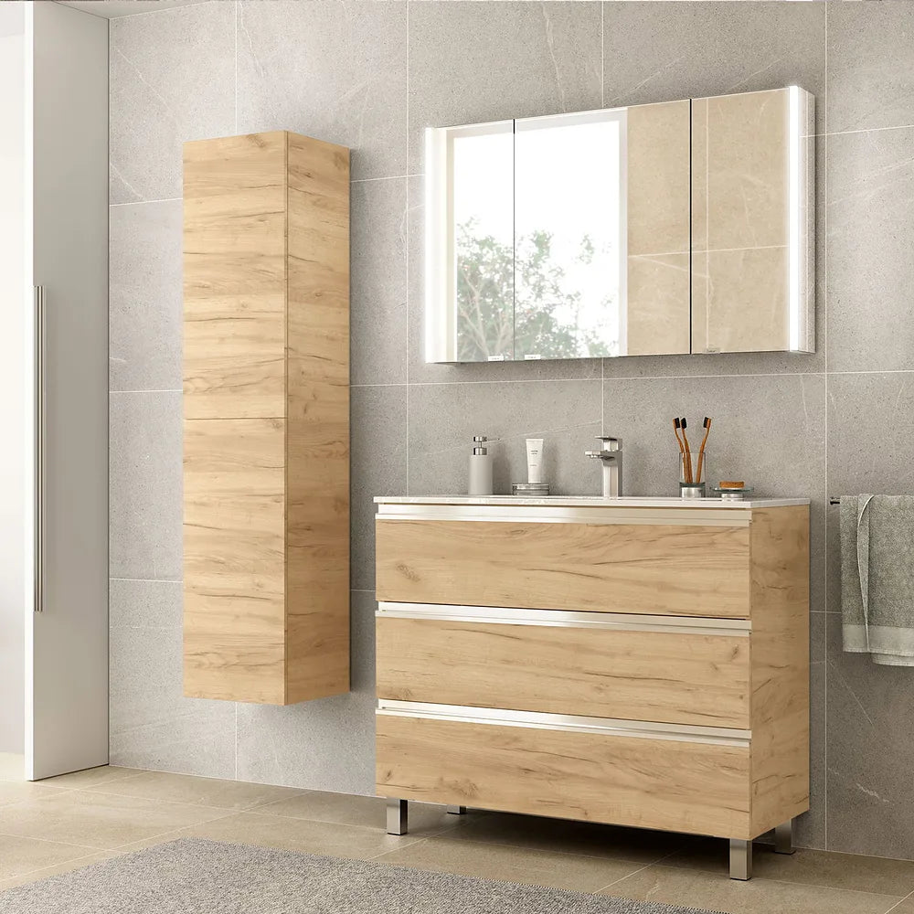 Mueble de Baño con Patas con Lavabo y 3 Cajones Salgar Spirit 100 cm - Vista 1