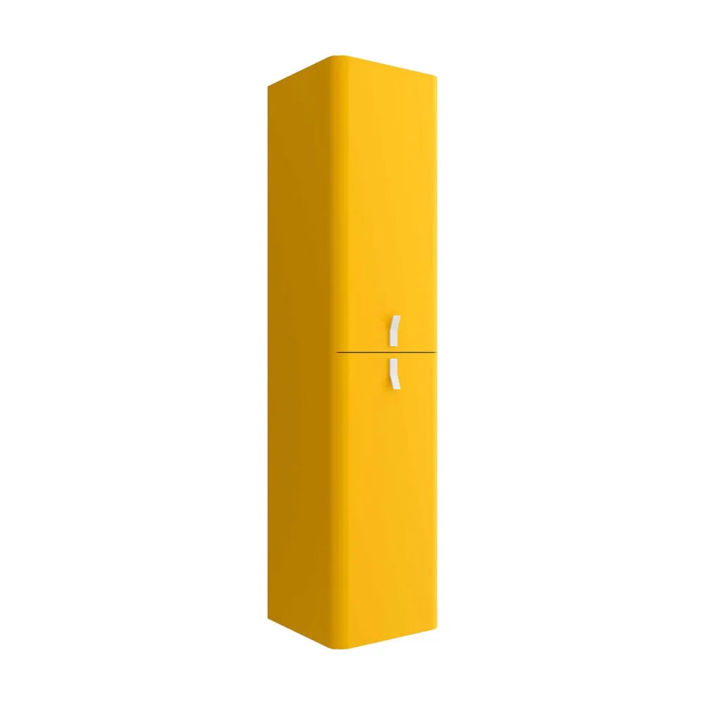 Mueble de Baño Suspendido con Lavabo y 2 Cajones Salgar Uniiq 60 cm Amarillo Sol - Vista 5