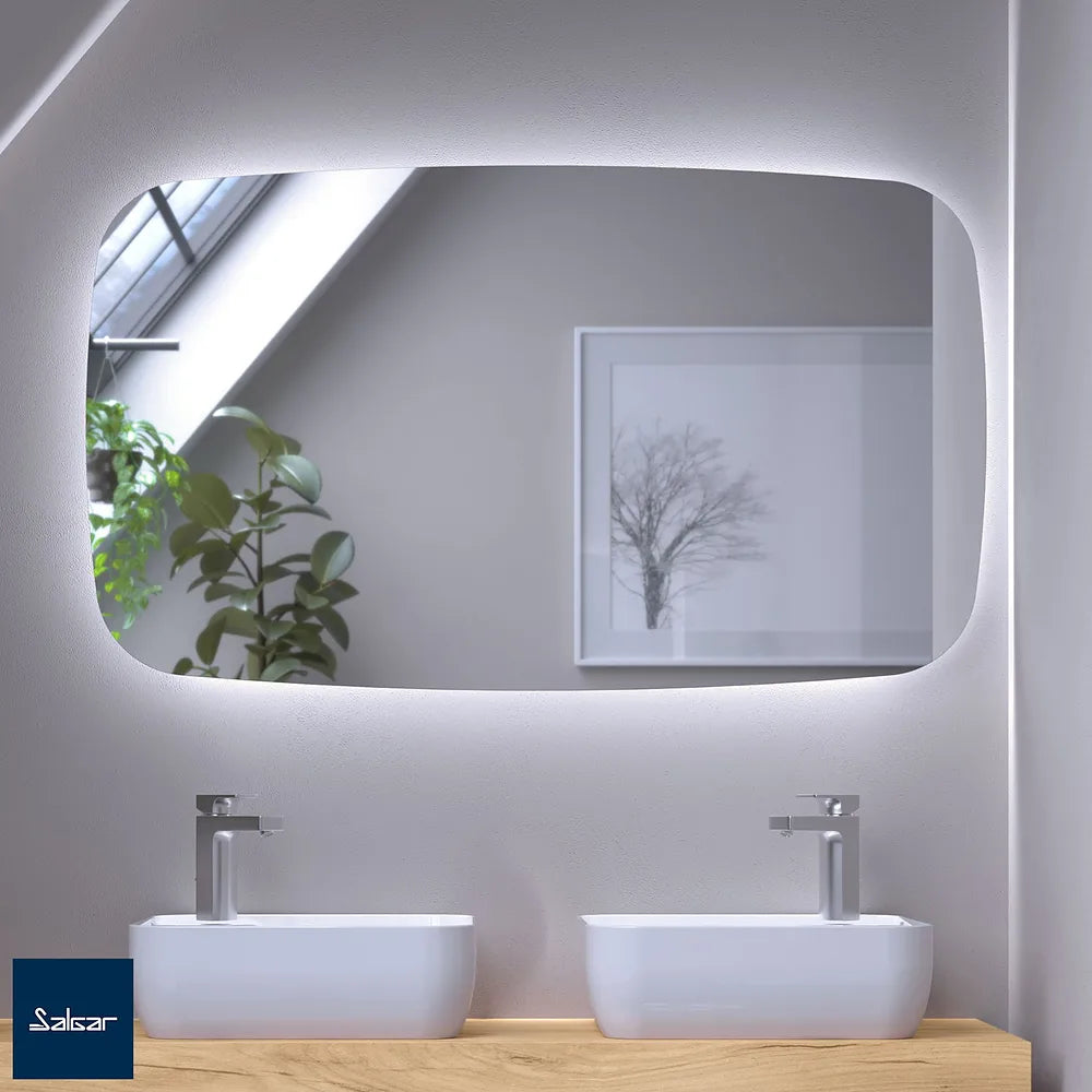 Mueble de Baño Suspendido con Lavabo y 2 Cajones Salgar Uniiq 60 cm Amarillo Sol - Vista 4