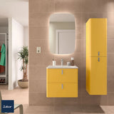 Móvel de Banho Suspenso com Lavatório e 2 Gavetas Salgar Uniiq 60 cm Amarelo Sol