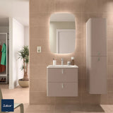 Wall-Hung Bathroom Vanity Unit with Basin and 2 Drawers Salgar Uniiq 60 cm