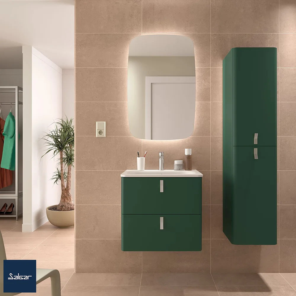 Mueble de Baño Suspendido con Lavabo y 2 Cajones Salgar Uniiq 60 cm - Vista 1