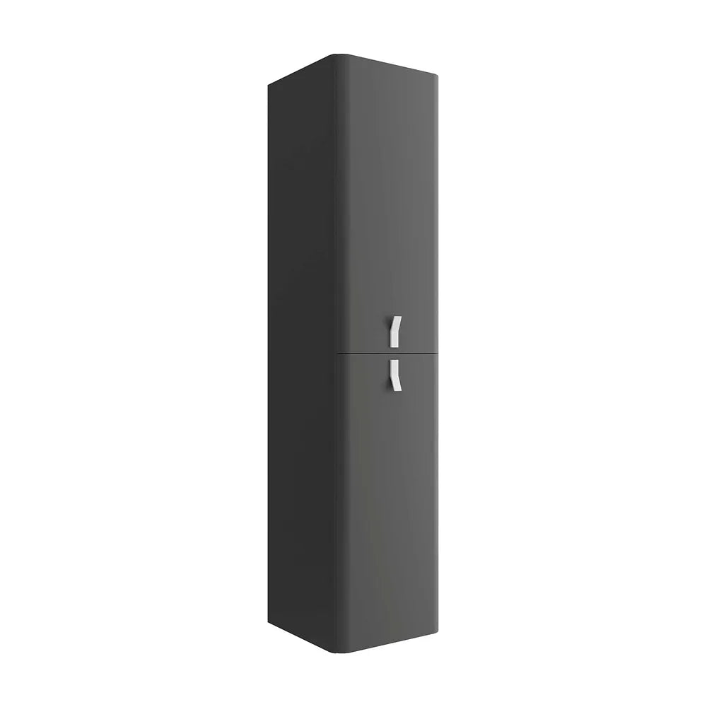 Mueble de Baño Suspendido con Lavabo y 2 Cajones Salgar Uniiq 80 cm Gris Antracita - Vista 4