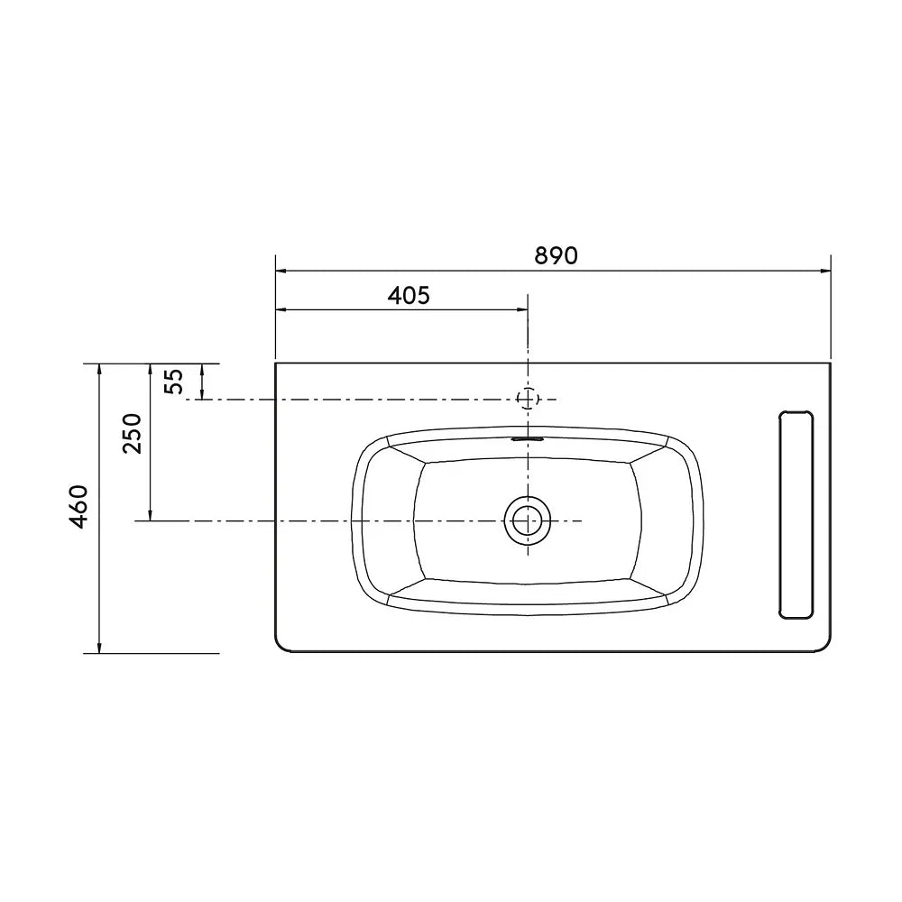 Mueble de Baño Suspendido con Lavabo y 2 Cajones Salgar Uniiq 80 cm - Vista 8
