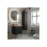 Meuble de Salle de Bain 2 Tiroirs Salgar Renoir 60 cm Noir