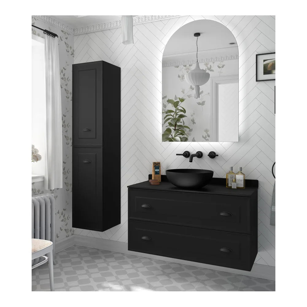 Mueble de Baño 2 Cajones Salgar Renoir 100 cm Negro - Vista 1