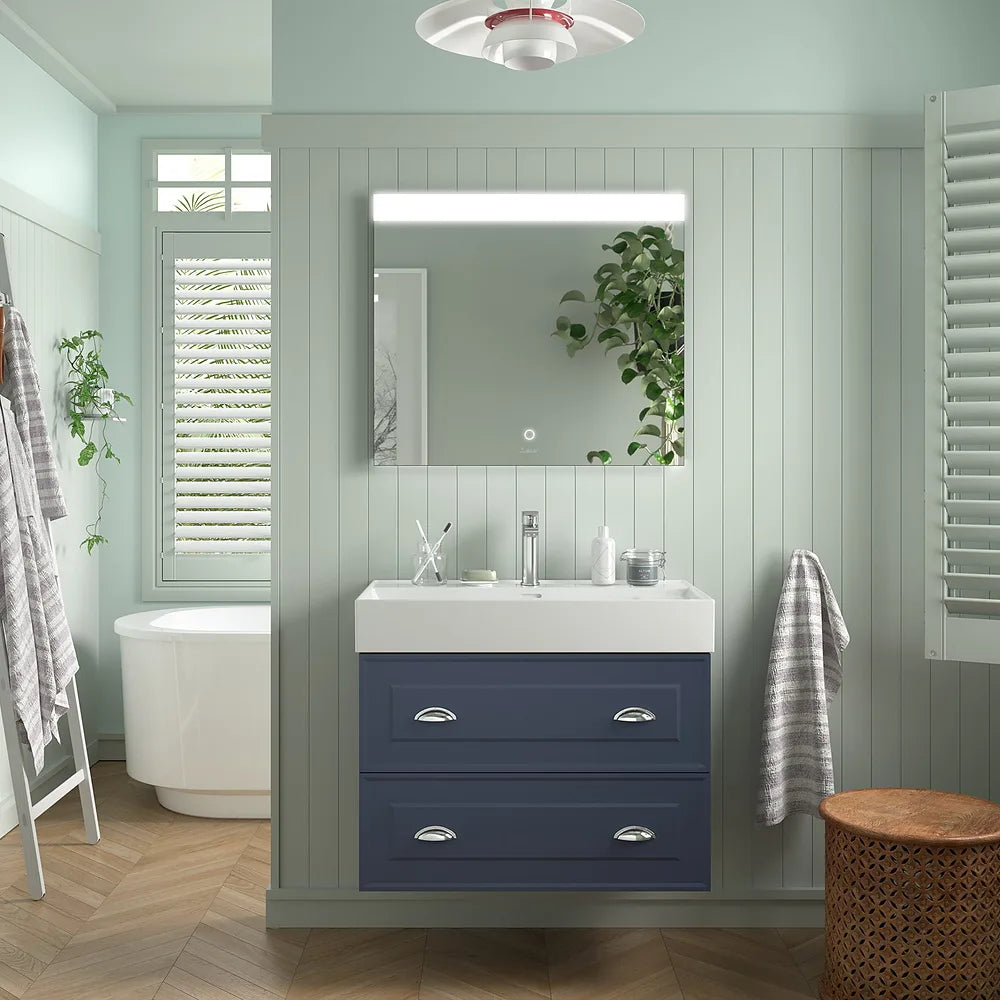 Mueble de Baño 2 Cajones Salgar Renoir 80 cm Azul - Vista 1