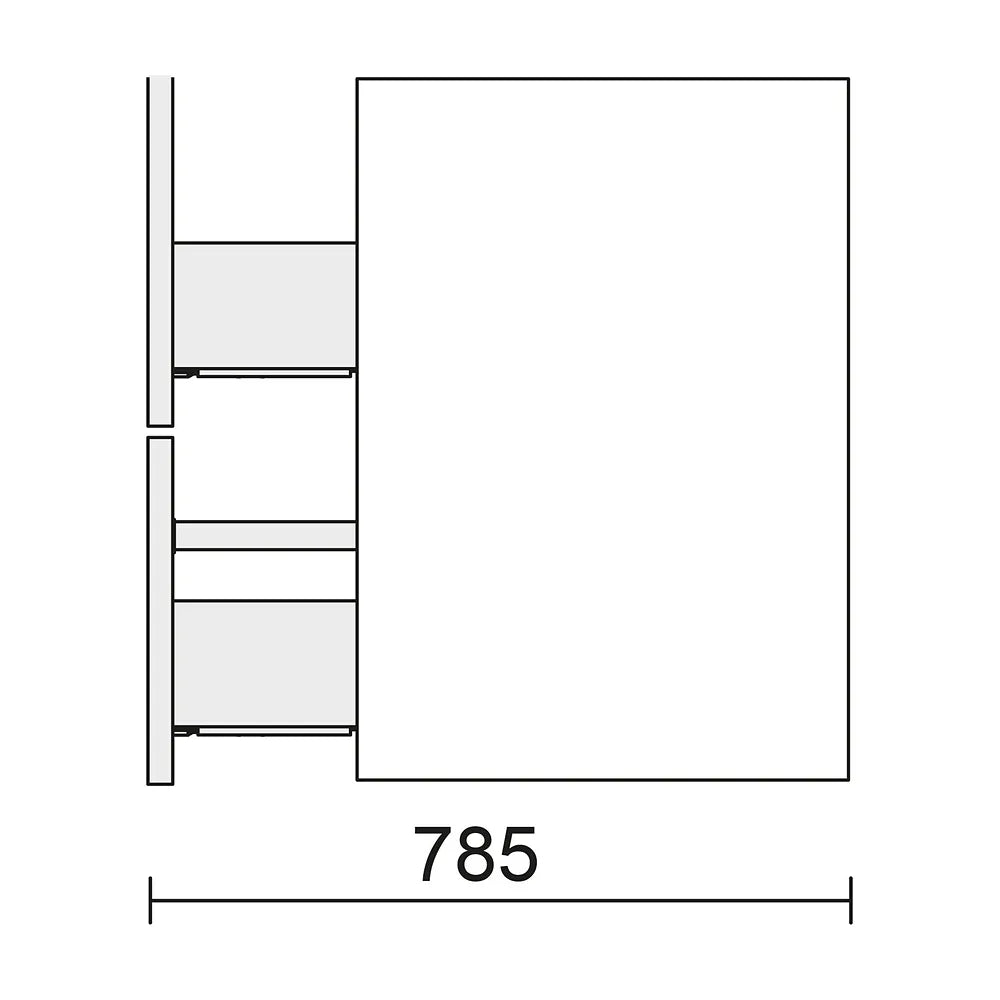Mueble de Baño 2 Cajones Salgar Renoir 80 cm Azul - Vista 10