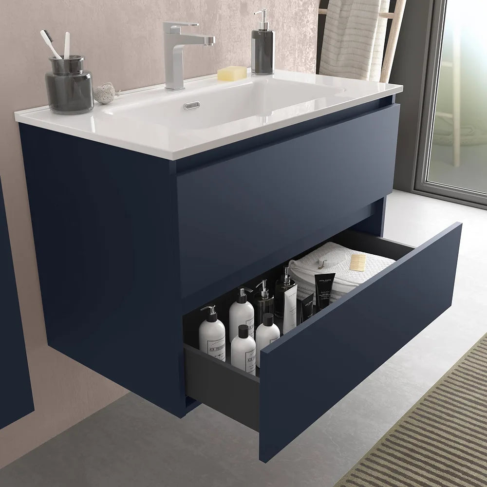 Mueble de Baño con Lavabo Salgar Bequia 80 cm Azul - Vista 2