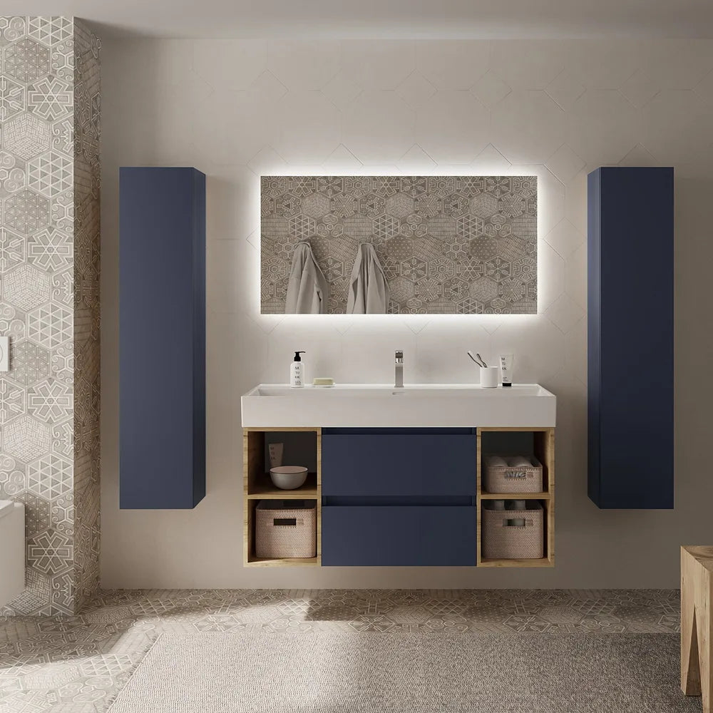 Mueble de Baño con Lavabo Salgar Bequia Plus 120 cm Azul - Vista 1