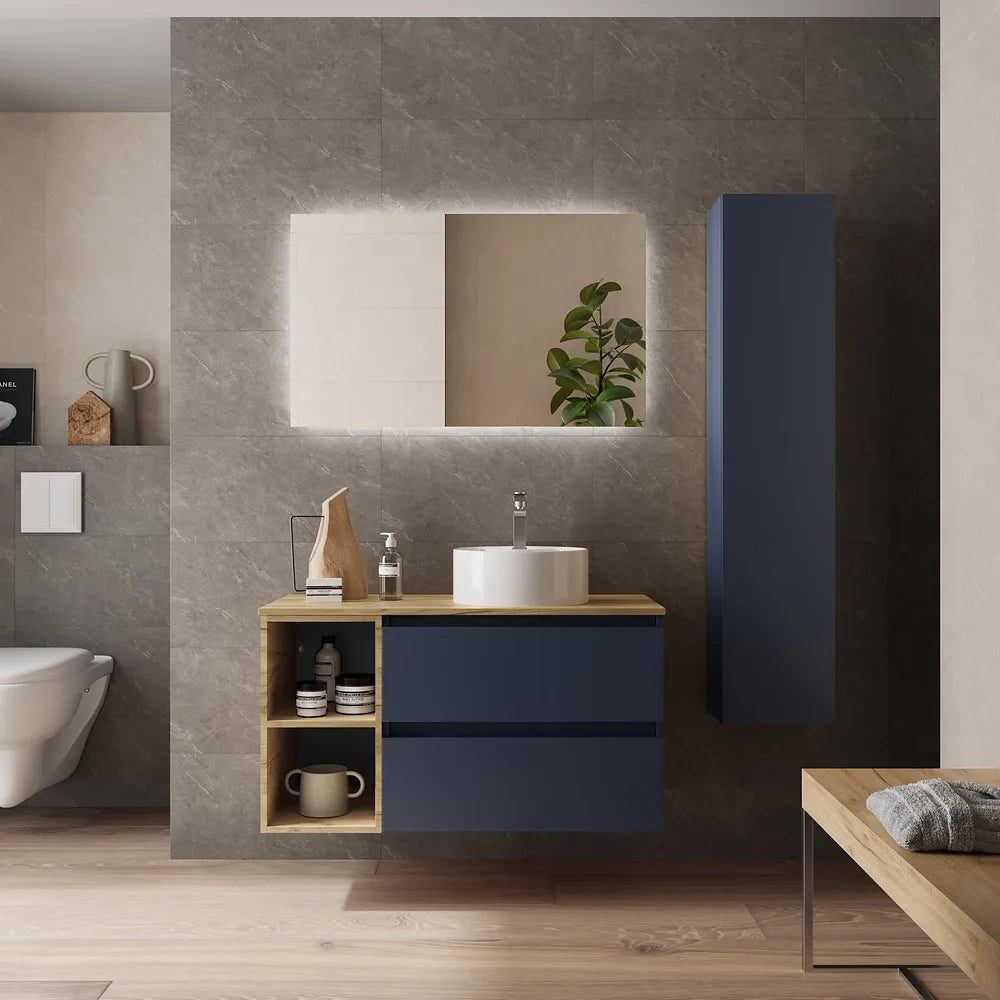 Mueble de Baño Lavabo sobre Encimera Salgar Bequia Plus 90 cm Azul - Vista 1