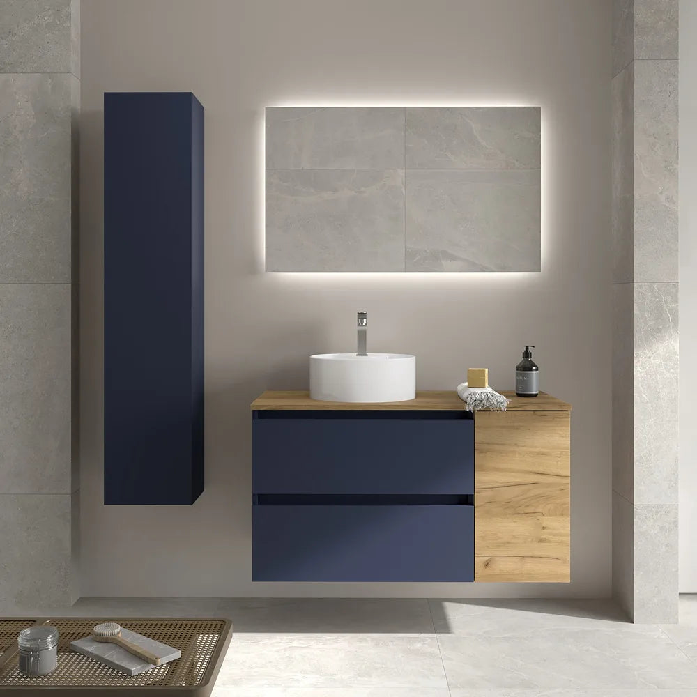 Mueble de Baño Lavabo sobre Encimera Salgar Bequia Plus 90 cm Azul - Vista 1