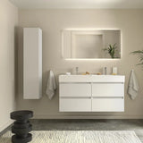 Meuble de Salle de Bain avec Lavabo Salgar Bequia 120 cm Blanc Mat