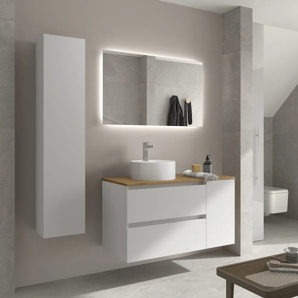Mueble de Baño Lavabo sobre Encimera Salgar Bequia Plus 100 cm Blanco Mate - Vista 2