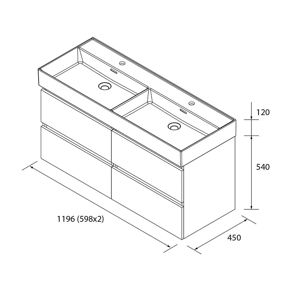 Mueble de Baño con Lavabo Salgar Bequia 100 cm - Vista 4