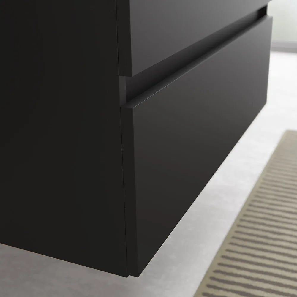 Mueble de Baño con Encimera Salgar Bequia 100 cm Negro Mate - Vista 2