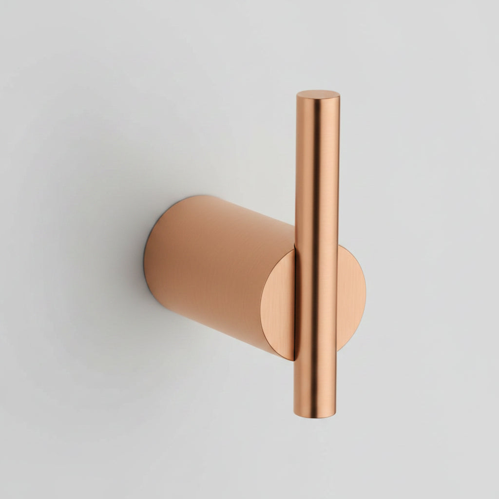 Percha Individual Oro Rosa Cepillado Serie Time de Medimex 4
