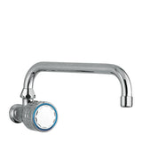 TRES 123506 Single-lever wall-mounted sink mixer tap with 1 water and 24 cm spout made of brass with chrome finish. 