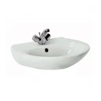 Lavabo con pedestal fabricado en porcelana blanca de alta calidad Benissa de Unisan 3