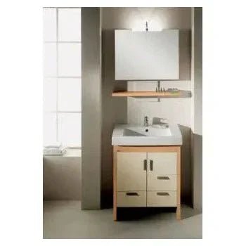Lavabo semi encastrado 70 cm blanco moderno y funcional linha de Unisan 3