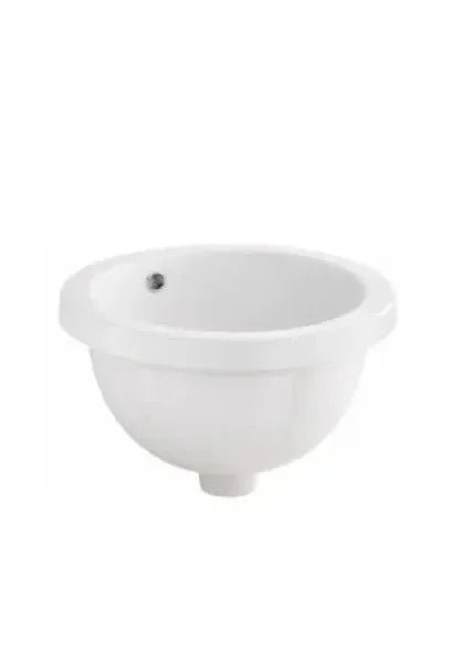 Lavabo de encimera circular 45 cm blanco diseño moderno WCA de Unisan