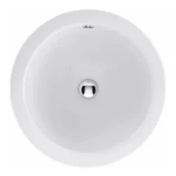 Lavabo de encimera circular 45 cm blanco diseño moderno WCA de Unisan 2