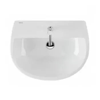 Lavabo suspendido de porcelana blanca de 60 cm con diseño moderno EASY de Unisan 2
