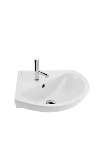 Lavabo suspendido mural de diseño angular color blanco elegante y moderno EASY de Unisan