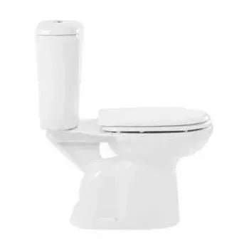 Luxor inodoro compacto con cisterna y asiento de thermoplast en color blanco de Unisan 2