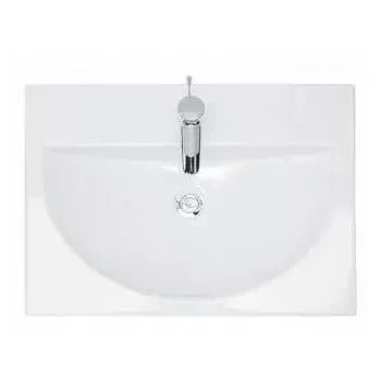 Lavabo de encimera 65 cm blanco con juego de fijación incluido URBY de Unisan 2
