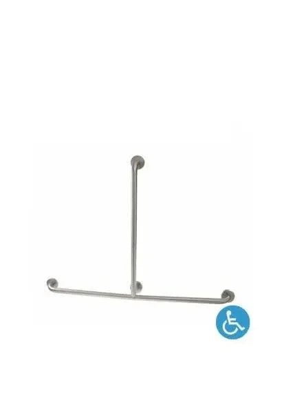 Barra de apoyo recta cromo para baño con diseño ergonómico y alta resistencia WCCARE de Unisan
