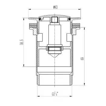 Válvula tic tac universal ABS tapón circular acabado cromo de Unisan 2