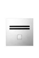 Unisan Wall-Mounted Electronic Toilet Flush 22 cm Brushed Stainless Steel