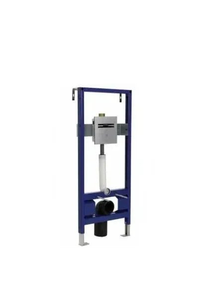 Soporte metálico con Placa pulsadora de doble descarga y juego de fijación para baño Plan de Unisan