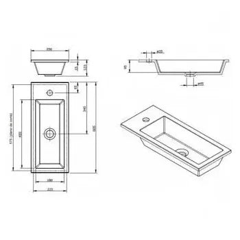 Mueble de baño suspendido de 60 cm en MDF color blanco de alta calidad Alicante de Unisan 6