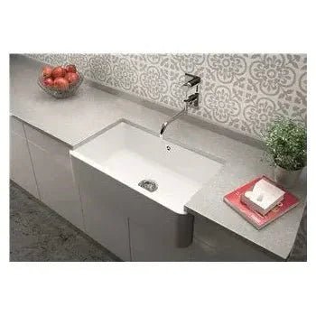 Fregadero 1 cuba rectangular blanco para cocina 80x22x46 cm Farmhouse de Unisan 4