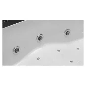 Bañera hidromasaje acrílica 180x120 color blanco para baño moderno TwoSpace de Unisan 6