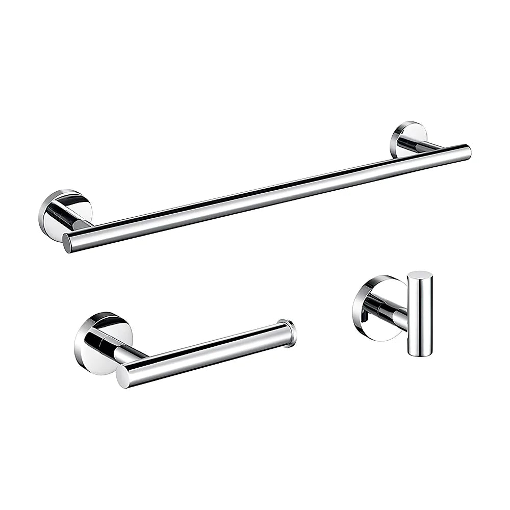 accesorios de baño cromado con toallero 30 cm percha y portarollos de Valaz Valaz