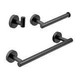 Accesorios de baño negro mate toallero 40 cm portarrollos y 2 perchas 2Perchas de Valaz