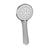 Handheld shower head wide round brushed steel half inch thread rain spray compatible with Valaz brackets Handheld shower head by Valaz
