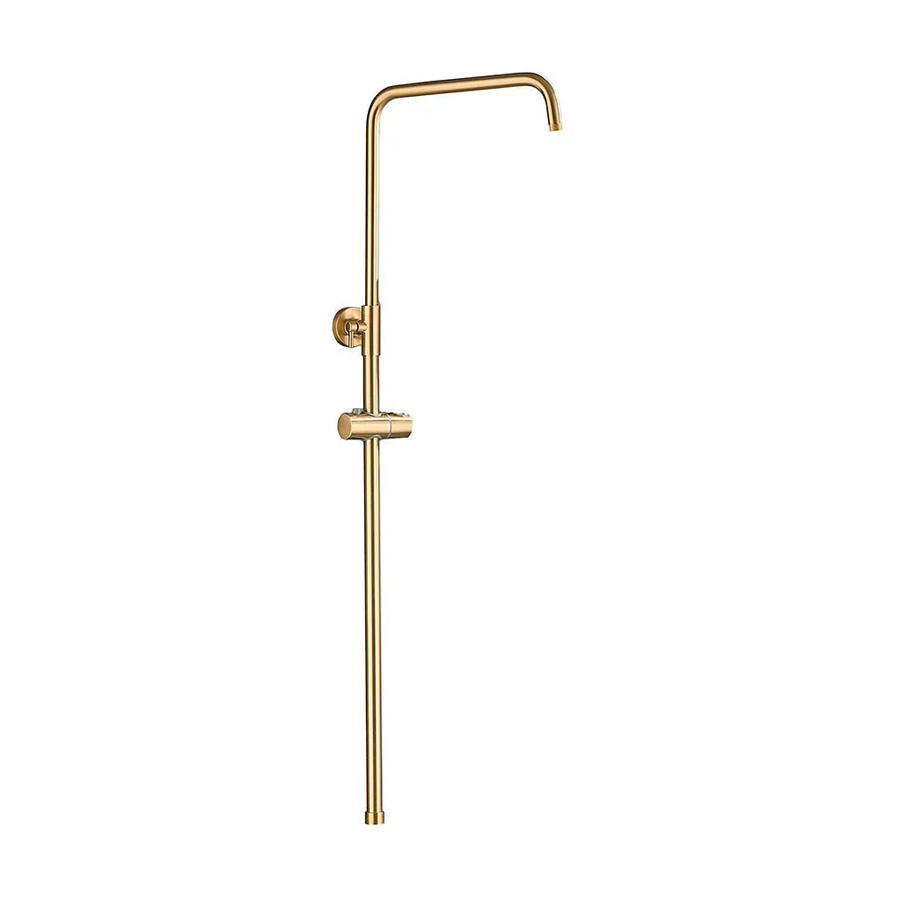 Detalle de acabado y materiales de Barra de ducha bañera redonda termostática dorado cepillado hasta 150 cm Ebro Valaz