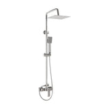 Barra de ducha monomando cuadrada cromada 80 a 120 cm Vinalopo de Valaz