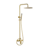 Barra de ducha monomando redonda ajustable hasta 120 cm oro mate con protección PVD Ebro de Valaz