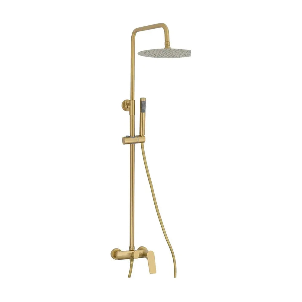 Barra de ducha monomando redonda oro mate ajustable 80 a 120 cm Valdivia de Valaz Valaz