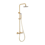 barra de duche monocomando redonda ajustável de 80 a 120 cm ouro mate com proteção PVD Palancia da Valaz