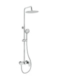 Barre de douche monocommande ronde chromée avec hauteur réglable de 90 à 150 cm <Viar> de Valaz