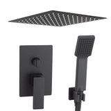 Shower recessed into the ceiling matte black slim shower head Limia by Valaz
