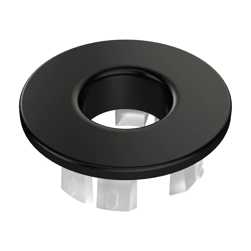 Embellecedor rebosadero negro mate con ajuste perfecto para lavabo de Valaz Valaz